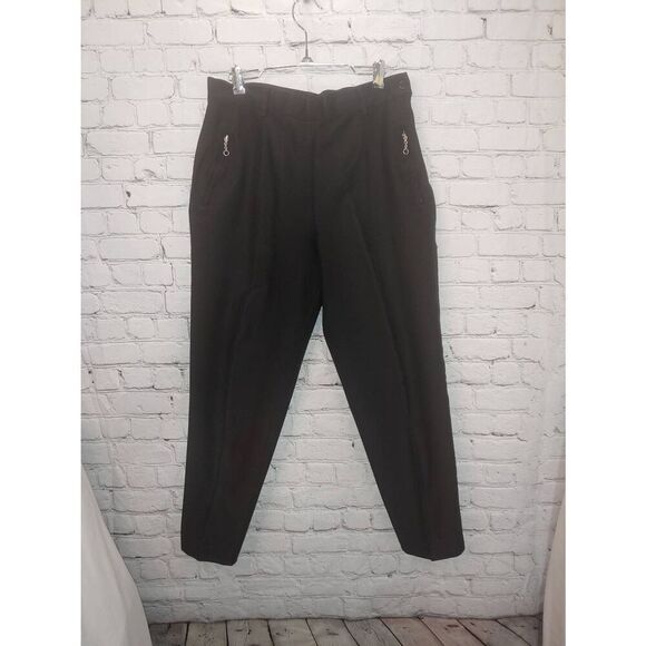 NY Jeans Vintage Women's Size 10 Black Canvas Pants - Picture 1 of 8